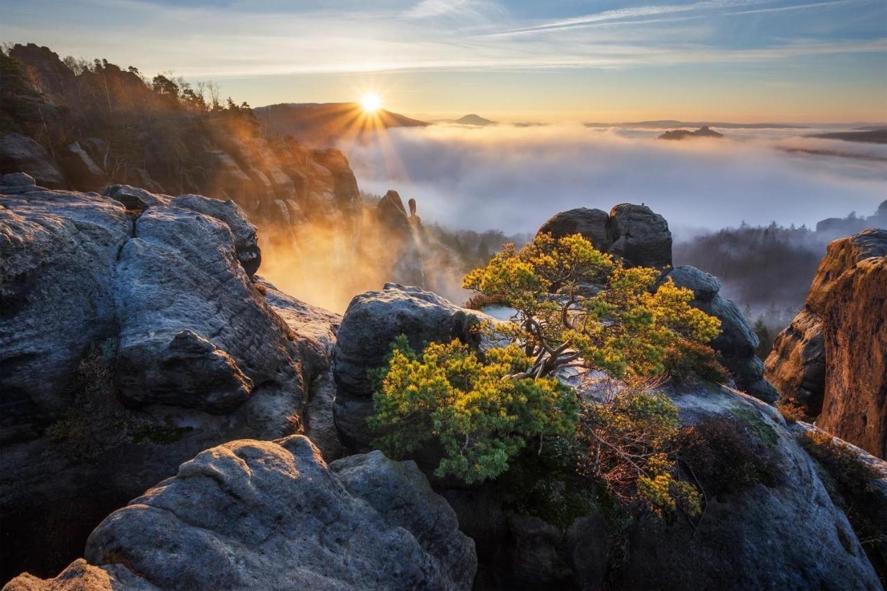 Ferienwohnung „Am Gnaucks Hutberg“ Hohnstein Bagian luar foto