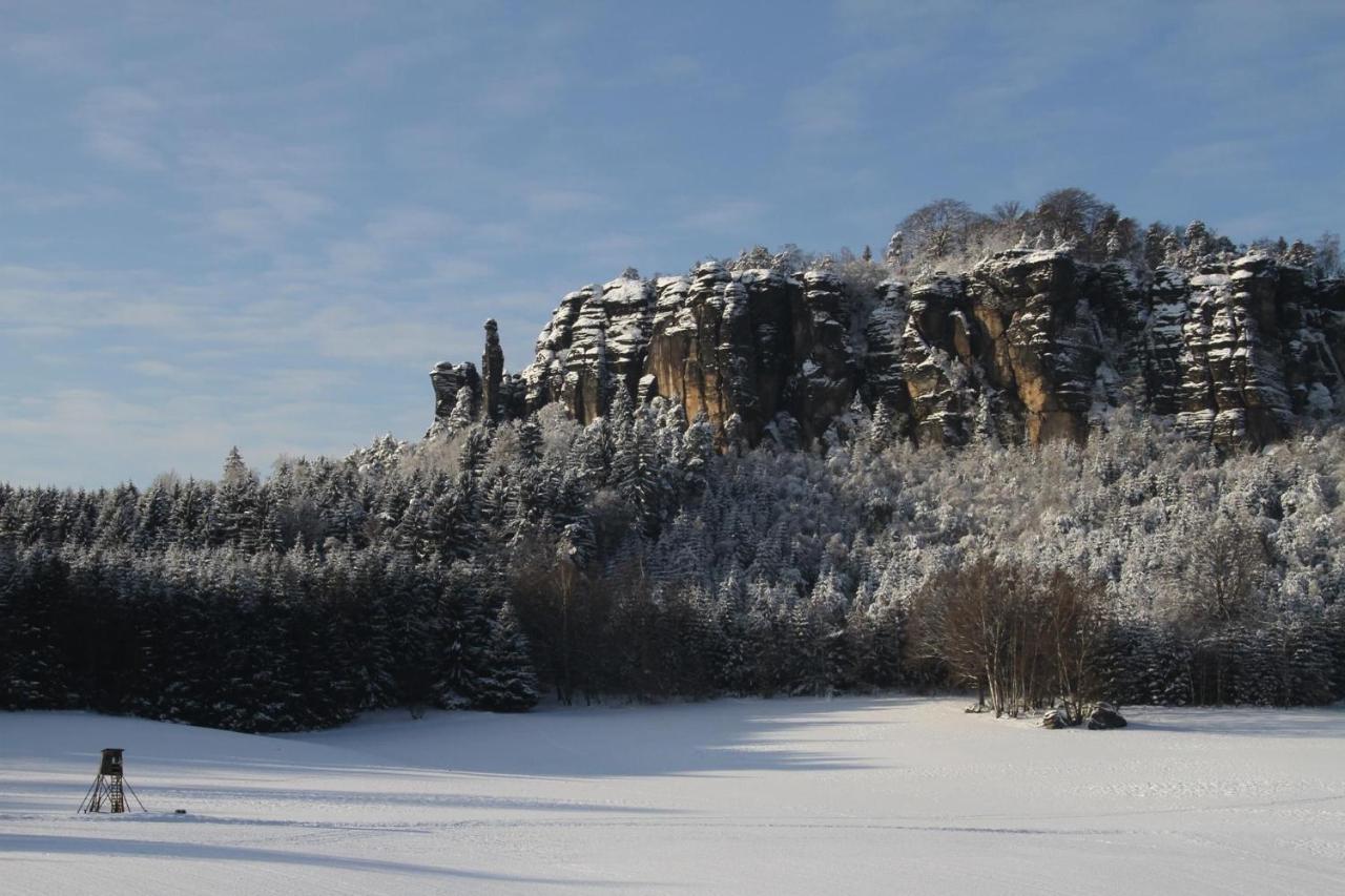 Ferienwohnung „Am Gnaucks Hutberg“ Hohnstein Bagian luar foto